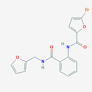 molecular formula C17H13BrN2O4 B495456 5-bromo-N-(2-{[(2-furylmethyl)amino]carbonyl}phenyl)-2-furamide CAS No. 875170-91-5
