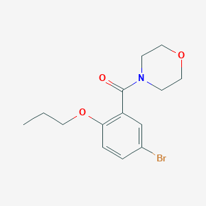 molecular formula C14H18BrNO3 B495461 (5-Bromo-2-propoxyphenyl)(morpholin-4-yl)methanone 