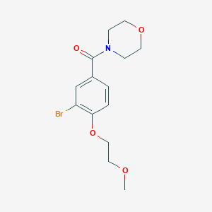 molecular formula C14H18BrNO4 B495464 4-[3-Bromo-4-(2-methoxyethoxy)benzoyl]morpholine 