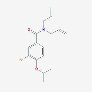 molecular formula C16H20BrNO2 B495465 N,N-diallyl-3-bromo-4-isopropoxybenzamide 