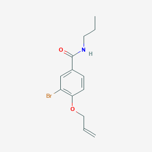 molecular formula C13H16BrNO2 B495468 4-(allyloxy)-3-bromo-N-propylbenzamide 
