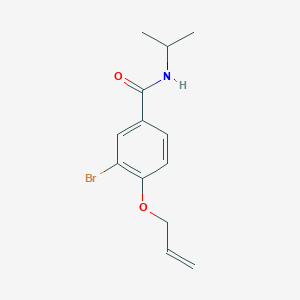 molecular formula C13H16BrNO2 B495472 4-(allyloxy)-3-bromo-N-isopropylbenzamide 