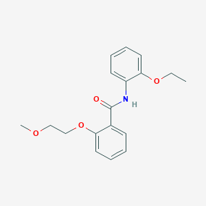 molecular formula C18H21NO4 B495473 N-(2-ethoxyphenyl)-2-(2-methoxyethoxy)benzamide 