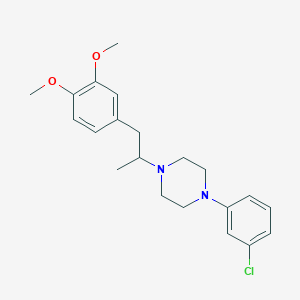 1-(3-chlorophenyl)-4-[2-(3,4-dimethoxyphenyl)-1-methylethyl]piperazine