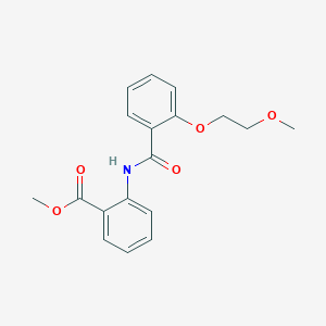 molecular formula C18H19NO5 B495479 Methyl 2-{[2-(2-methoxyethoxy)benzoyl]amino}benzoate 