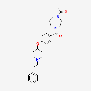 1-acetyl-4-(4-{[1-(2-phenylethyl)-4-piperidinyl]oxy}benzoyl)-1,4-diazepane