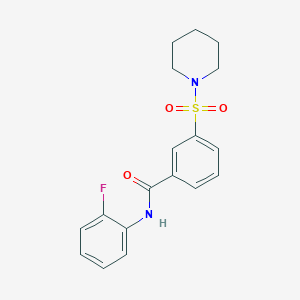 N-(2-fluorophenyl)-3-(1-piperidinylsulfonyl)benzamide