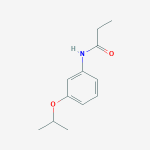 molecular formula C12H17NO2 B495481 N-(3-isopropoxyphenyl)propanamide 