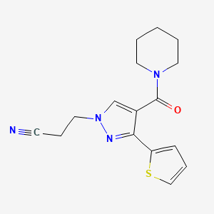 3-[4-(1-piperidinylcarbonyl)-3-(2-thienyl)-1H-pyrazol-1-yl]propanenitrile