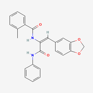N-[1-(anilinocarbonyl)-2-(1,3-benzodioxol-5-yl)vinyl]-2-methylbenzamide