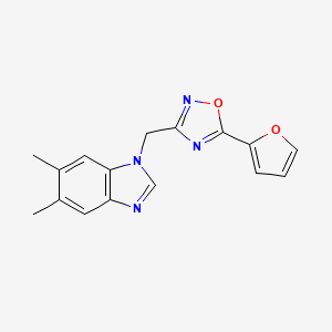 1-{[5-(2-furyl)-1,2,4-oxadiazol-3-yl]methyl}-5,6-dimethyl-1H-benzimidazole