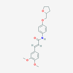 molecular formula C22H25NO5 B495486 3-(3,4-dimethoxyphenyl)-N-[4-(tetrahydro-2-furanylmethoxy)phenyl]acrylamide 