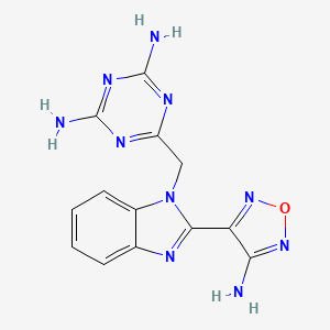 6-{[2-(4-amino-1,2,5-oxadiazol-3-yl)-1H-benzimidazol-1-yl]methyl}-1,3,5-triazine-2,4-diamine