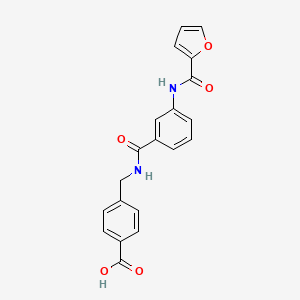 molecular formula C20H16N2O5 B4954899 4-({[3-(2-furoylamino)benzoyl]amino}methyl)benzoic acid 