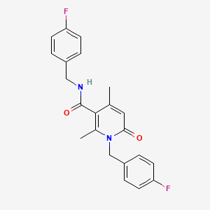 N,1-bis(4-fluorobenzyl)-2,4-dimethyl-6-oxo-1,6-dihydro-3-pyridinecarboxamide