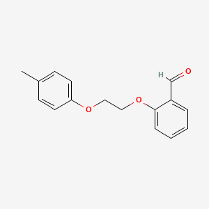 molecular formula C16H16O3 B4954923 2-[2-(4-methylphenoxy)ethoxy]benzaldehyde 