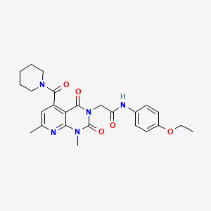 molecular formula C25H29N5O5 B4954949 2-[1,7-DIMETHYL-2,4-DIOXO-5-(PIPERIDINE-1-CARBONYL)-1H,2H,3H,4H-PYRIDO[2,3-D]PYRIMIDIN-3-YL]-N-(4-ETHOXYPHENYL)ACETAMIDE 