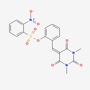 molecular formula C19H15N3O8S B4954966 2-[(1,3-dimethyl-2,4,6-trioxotetrahydro-5(2H)-pyrimidinylidene)methyl]phenyl 2-nitrobenzenesulfonate 