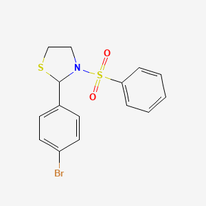 2-(4-bromophenyl)-3-(phenylsulfonyl)-1,3-thiazolidine