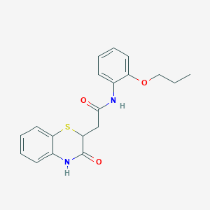 2-(3-oxo-3,4-dihydro-2H-1,4-benzothiazin-2-yl)-N-(2-propoxyphenyl)acetamide