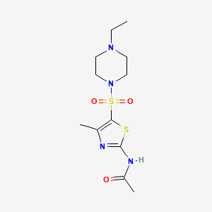 N-{5-[(4-ethyl-1-piperazinyl)sulfonyl]-4-methyl-1,3-thiazol-2-yl}acetamide