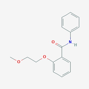 molecular formula C16H17NO3 B495501 2-(2-methoxyethoxy)-N-phenylbenzamide 