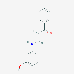 molecular formula C15H13NO2 B4955017 3-[(3-hydroxyphenyl)amino]-1-phenyl-2-propen-1-one 