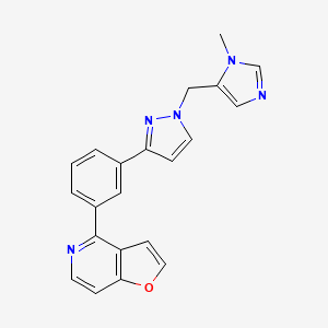 4-(3-{1-[(1-methyl-1H-imidazol-5-yl)methyl]-1H-pyrazol-3-yl}phenyl)furo[3,2-c]pyridine