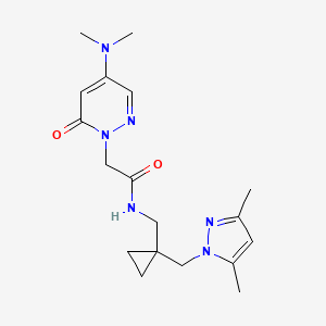 2-[4-(dimethylamino)-6-oxo-1(6H)-pyridazinyl]-N-({1-[(3,5-dimethyl-1H-pyrazol-1-yl)methyl]cyclopropyl}methyl)acetamide