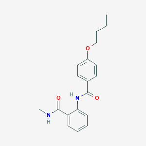 molecular formula C19H22N2O3 B495507 2-[(4-butoxybenzoyl)amino]-N-methylbenzamide 