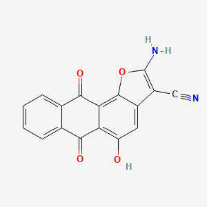 molecular formula C17H8N2O4 B4955072 2-amino-5-hydroxy-6,11-dioxo-6,11-dihydroanthra[1,2-b]furan-3-carbonitrile 