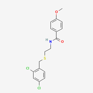 N-{2-[(2,4-dichlorobenzyl)thio]ethyl}-4-methoxybenzamide