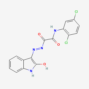 N-(2,5-dichlorophenyl)-2-oxo-2-[2-(2-oxo-1,2-dihydro-3H-indol-3-ylidene)hydrazino]acetamide