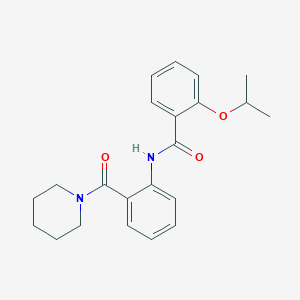molecular formula C22H26N2O3 B495509 2-isopropoxy-N-[2-(1-piperidinylcarbonyl)phenyl]benzamide 