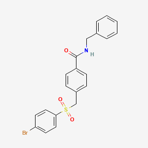 N-benzyl-4-{[(4-bromophenyl)sulfonyl]methyl}benzamide