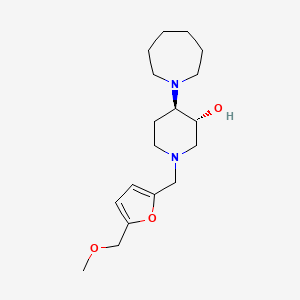 (3R*,4R*)-4-(1-azepanyl)-1-{[5-(methoxymethyl)-2-furyl]methyl}-3-piperidinol