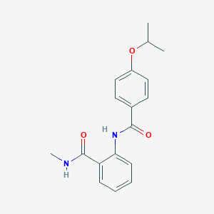 molecular formula C18H20N2O3 B495511 2-[(4-isopropoxybenzoyl)amino]-N-methylbenzamide 