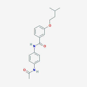 molecular formula C20H24N2O3 B495512 N-[4-(acetylamino)phenyl]-3-(3-methylbutoxy)benzamide 
