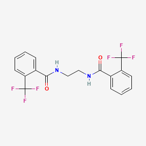 molecular formula C18H14F6N2O2 B4955128 N,N'-1,2-ethanediylbis[2-(trifluoromethyl)benzamide] 