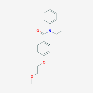 molecular formula C18H21NO3 B495513 N-ethyl-4-(2-methoxyethoxy)-N-phenylbenzamide 