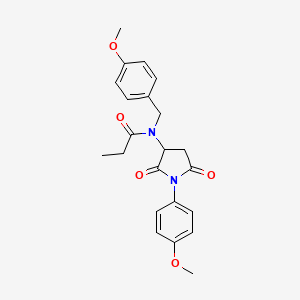 N-(4-methoxybenzyl)-N-[1-(4-methoxyphenyl)-2,5-dioxo-3-pyrrolidinyl]propanamide