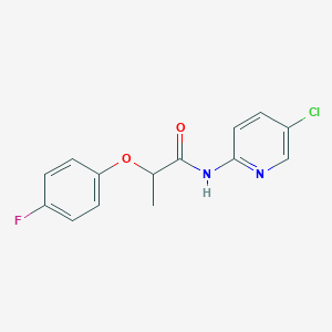 molecular formula C14H12ClFN2O2 B4955179 N-(5-chloro-2-pyridinyl)-2-(4-fluorophenoxy)propanamide 