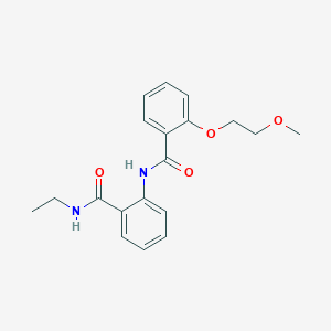 molecular formula C19H22N2O4 B495518 N-ethyl-2-{[2-(2-methoxyethoxy)benzoyl]amino}benzamide 