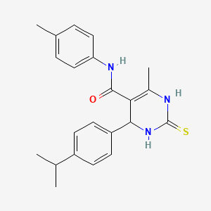 4-(4-isopropylphenyl)-6-methyl-N-(4-methylphenyl)-2-thioxo-1,2,3,4-tetrahydro-5-pyrimidinecarboxamide