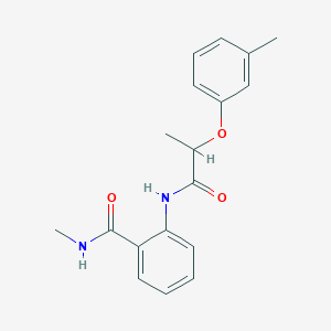 molecular formula C18H20N2O3 B495521 N-methyl-2-{[2-(3-methylphenoxy)propanoyl]amino}benzamide 