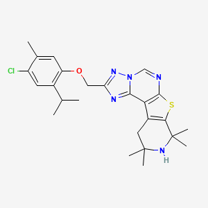 2-[(4-chloro-2-isopropyl-5-methylphenoxy)methyl]-8,8,10,10-tetramethyl-8,9,10,11-tetrahydropyrido[4',3':4,5]thieno[3,2-e][1,2,4]triazolo[1,5-c]pyrimidine