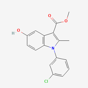 molecular formula C17H14ClNO3 B4955241 methyl 1-(3-chlorophenyl)-5-hydroxy-2-methyl-1H-indole-3-carboxylate 
