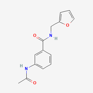 molecular formula C14H14N2O3 B4955286 3-(acetylamino)-N-(2-furylmethyl)benzamide 