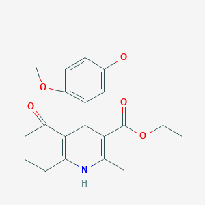 molecular formula C22H27NO5 B4955289 isopropyl 4-(2,5-dimethoxyphenyl)-2-methyl-5-oxo-1,4,5,6,7,8-hexahydro-3-quinolinecarboxylate 