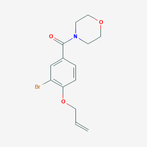 molecular formula C14H16BrNO3 B495529 4-[4-(Allyloxy)-3-bromobenzoyl]morpholine 